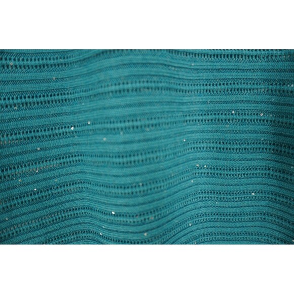 Tommy Bahama Teal/Blue Ribbed Knit Pullover Tunic Sweater Comfort/Work Top Sz M - Picture 4 of 9